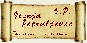 Višnja Petruljević vizit kartica